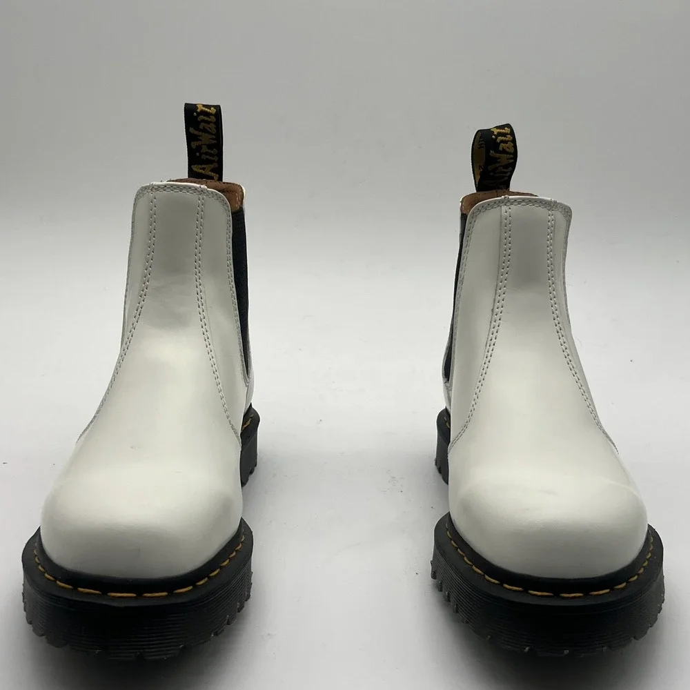 Dr Martens 2976 Bex White Smooth Leather Chelsea Boots Mens 10 Womens 11 UK 9